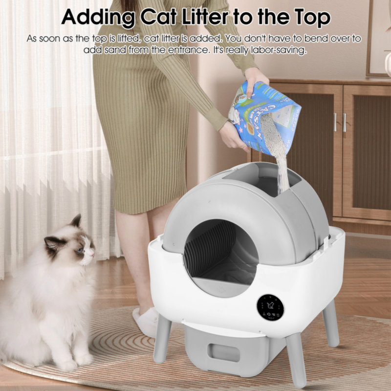 Cat litter garbage can online